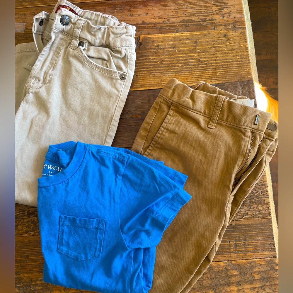 Boys Bundle! NWOT J.Crew Tee, CrewCuts & Seven for all Mankind Pants Sz 5/6